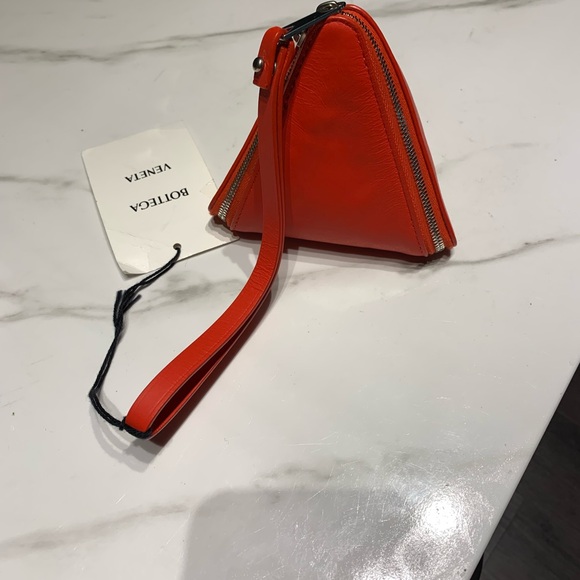 Bottega Veneta Red Clutch with Structured Design
